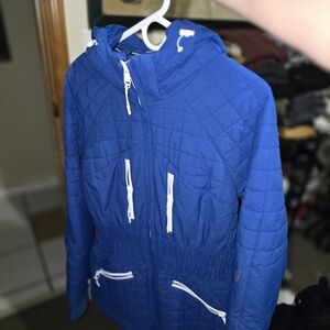 FREE PEOPLE Movement Blue Hooded Jacket